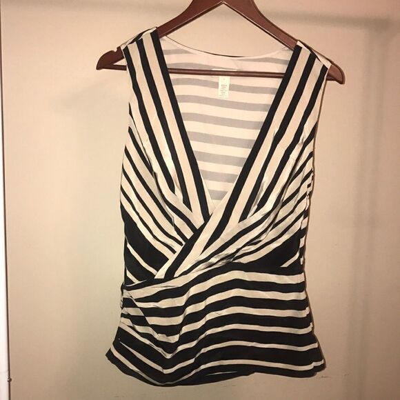 J Crew Cross Front Silk Tank - Size 0 - Picture 1 of 7